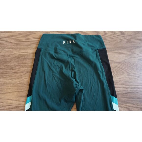PINK Victoria's Secret Ultimate Legging Green / Black Ankle Length - Size M - Picture 15 of 16